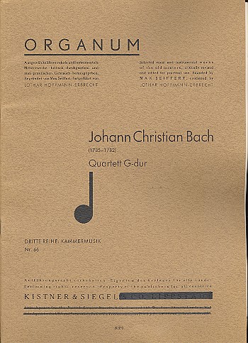 Vorderes Coverbild Quartett G-Dur für 2 Flöten (Violinen),