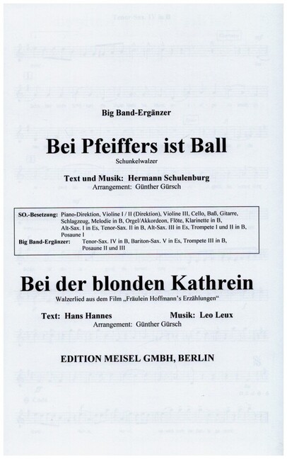 Vorderes Coverbild Bei Pfeiffers ist Ball  und  Bei der blonden Kathrein