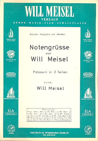 Vorderes Coverbild Notengrüße von Will Meisel