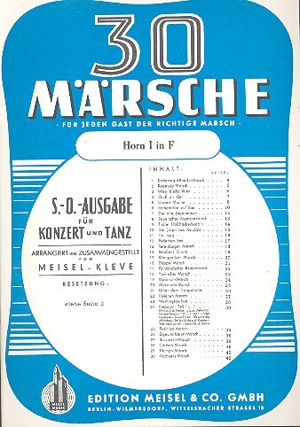 Vorderes Coverbild 30 Märsche