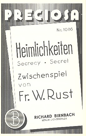 Vorderes Coverbild Heimlichkeiten: für Salonorchester