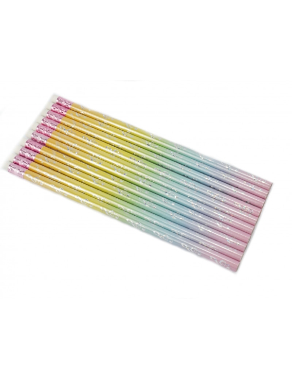 Vorderes Coverbild Bleistift mit Radiergummi Violinschlüssel bunt/silber