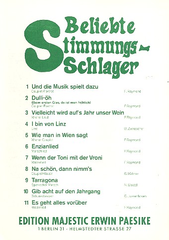 Vorderes Coverbild Beliebte Stimmungsschlager