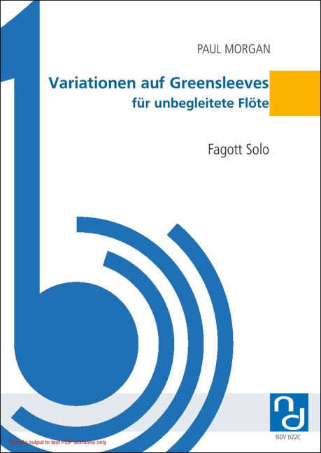 Vorderes Coverbild Variationen auf Greensleeves