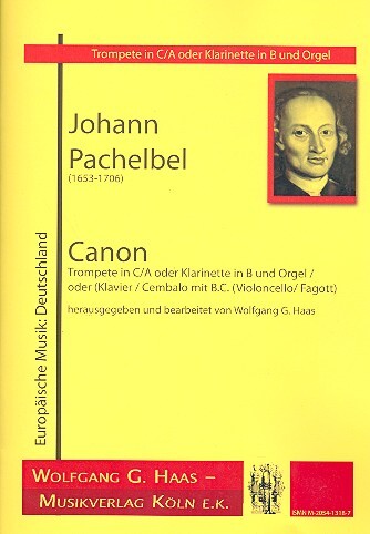 Vorderes Coverbild Canon für Trompete (Klarinette) und Orgel
