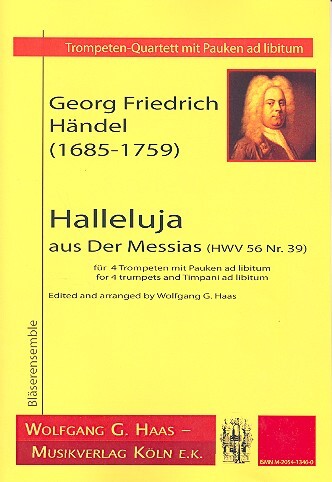 Vorderes Coverbild Halleluja HWV56,39 für 4 Trompeten