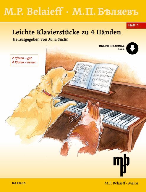 Vorderes Coverbild Klavierwerke zu 4 Händen Band 1 (+CD)