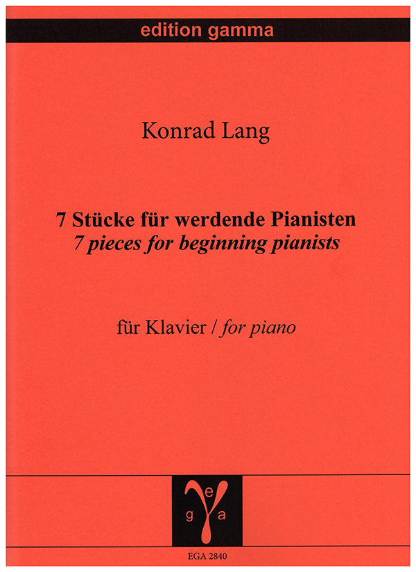 Vorderes Coverbild 7 Stücke für werdende Pianisten - Mittelstufe I und II