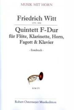 Vorderes Coverbild Quintett in F-Dur für Flöte, Klarinette, Horn,