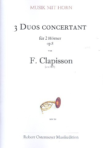 Vorderes Coverbild 3 Duos concertant op.8 für 2 Hörner