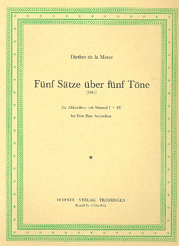 Vorderes Coverbild 5 Sätze über 5 Töne