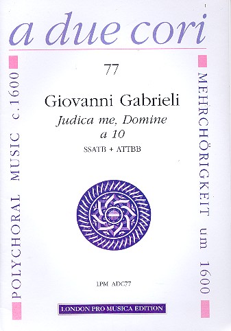 Vorderes Coverbild Judica me Domine für gem Chor