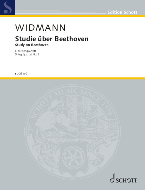 Vorderes Coverbild Studie über Beethoven (6. Streichquartett, 2019)