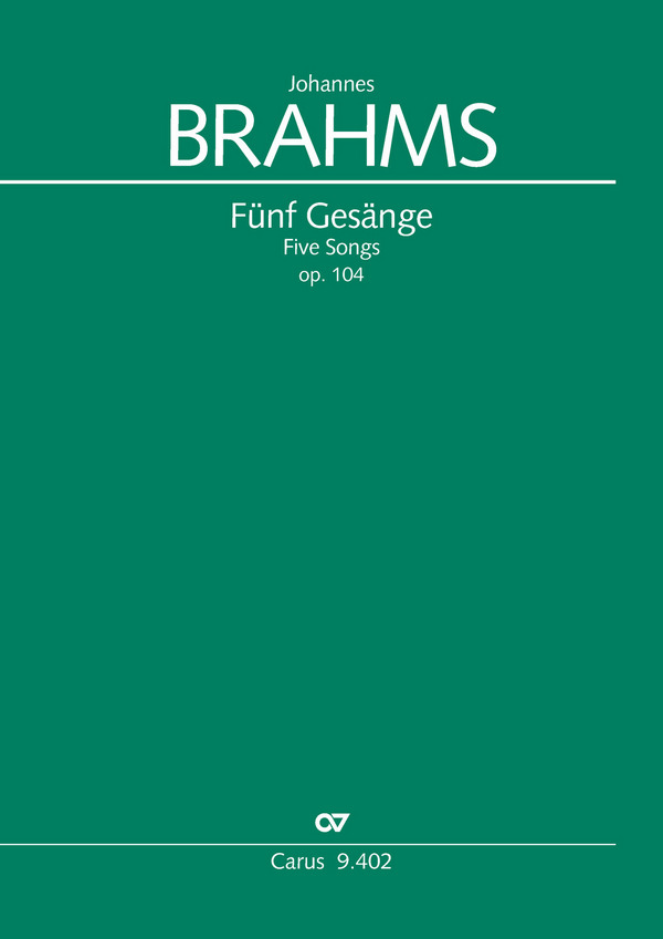 Vorderes Coverbild Fünf Gesänge op.104