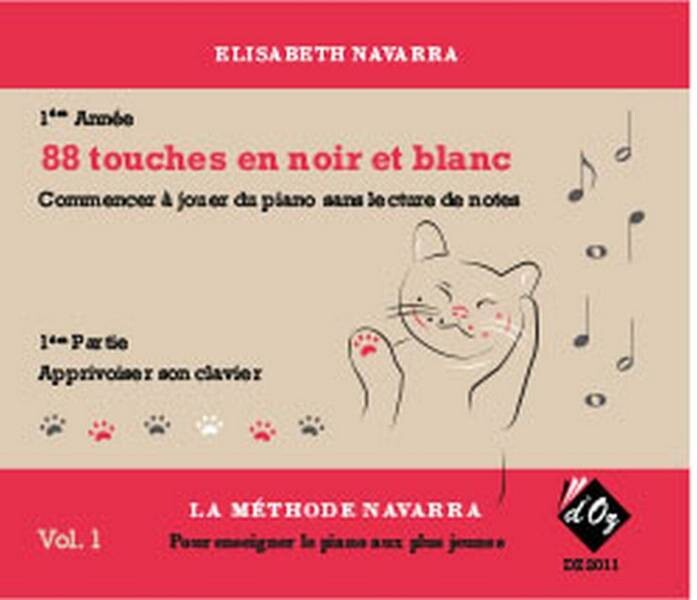 Vorderes Coverbild La méthode Navarra vol.1 1ère année: 88 touches en noir et blanc