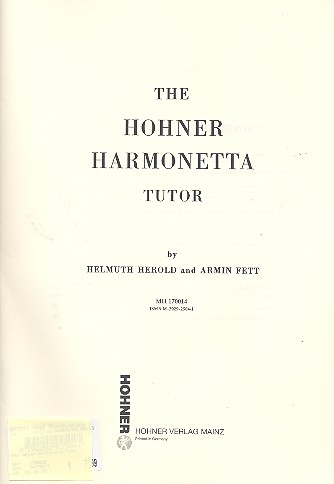 Vorderes Coverbild The Hohner Harmonetta Tutor (en)