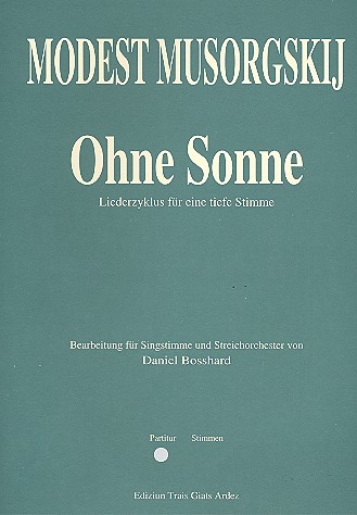 Vorderes Coverbild Ohne Sonne für tiefe Stimme und Klavier