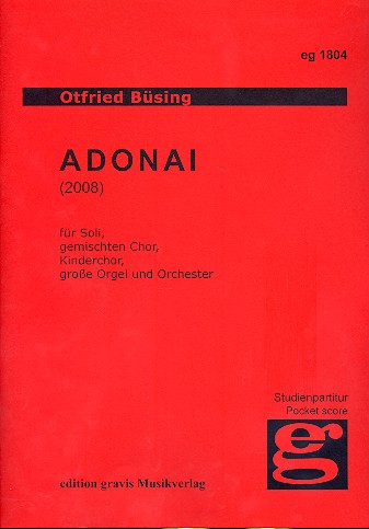 Vorderes Coverbild Adonai für Soli, gem Chor, Kinderchor,