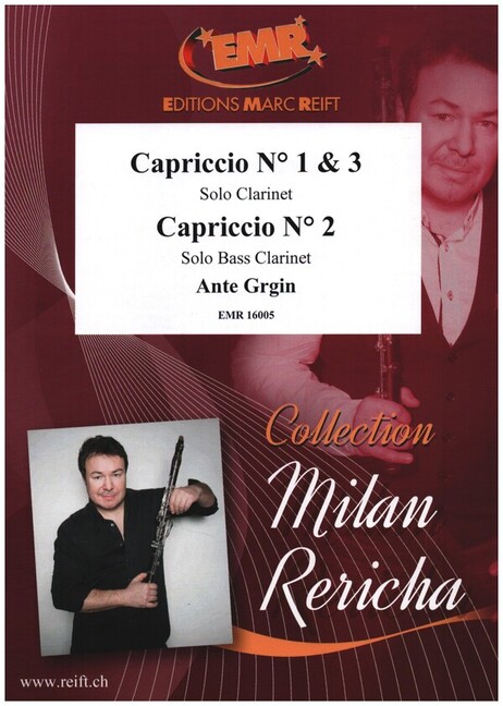 Vorderes Coverbild Capriccio Nr.1 und Nr.3 (Klarinette solo) und Capriccio Nr.2