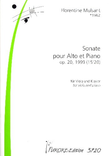 Vorderes Coverbild Sonate op.20 für Viola und Klavier