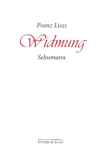 Vorderes Coverbild Widmung für Klavier (mit Text)