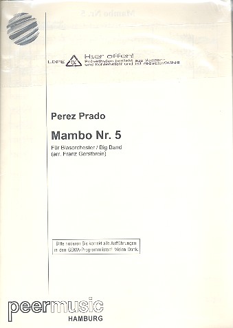 Vorderes Coverbild Mambo no.5: