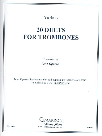 Vorderes Coverbild 20 Duets for  2 trombones