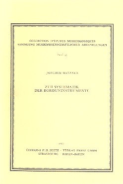 Vorderes Coverbild Zur Systematik der Borduninstrumente
