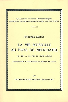 Vorderes Coverbild La vie musicale au pays de