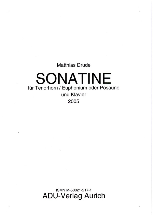 Vorderes Coverbild Sonatine