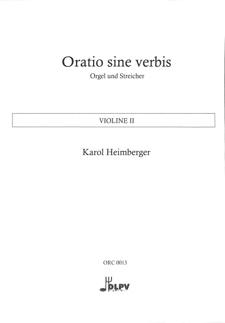 Vorderes Coverbild Oratio sine verbis