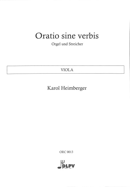 Vorderes Coverbild Oratio sine verbis