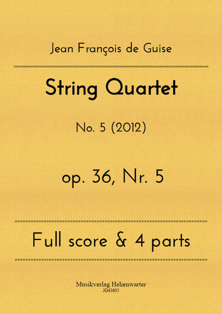 Vorderes Coverbild String Quartet op.36 Nr.5