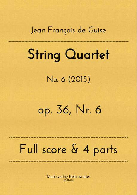 Vorderes Coverbild String Quartet op.36 Nr.6