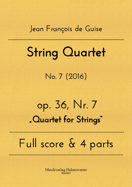 Vorderes Coverbild String Quartet op.36 Nr.7