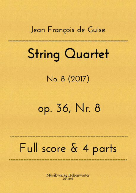 Vorderes Coverbild String Quartet op.36 Nr.8