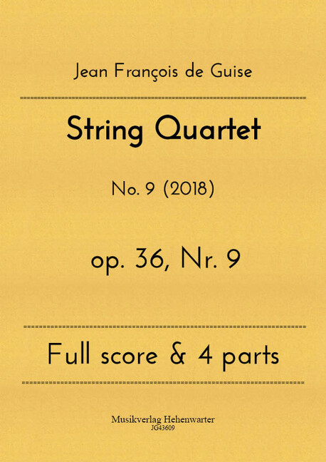 Vorderes Coverbild String Quartet op.36 Nr.9