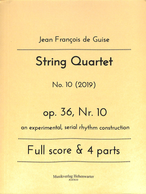 Vorderes Coverbild String Quartet op.36 Nr.10