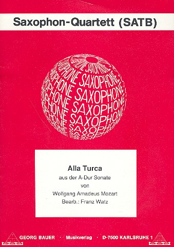 Vorderes Coverbild Alla turca aus der Sonate A-Dur KV331