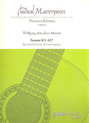 Vorderes Coverbild Sonate KV457 für 2 Gitarren