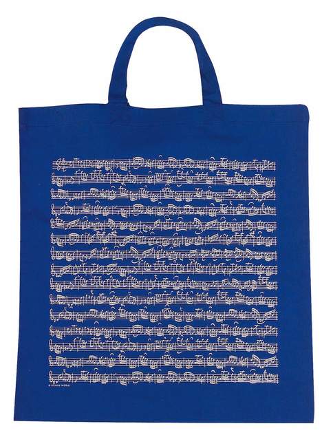 Vorderes Coverbild Tragetasche Notenblatt blau 38 x 40 cm