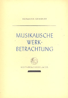 Vorderes Coverbild Musikalische Werkbetrachtung