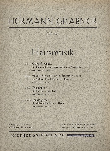 Vorderes Coverbild Variationen über einen deutschen