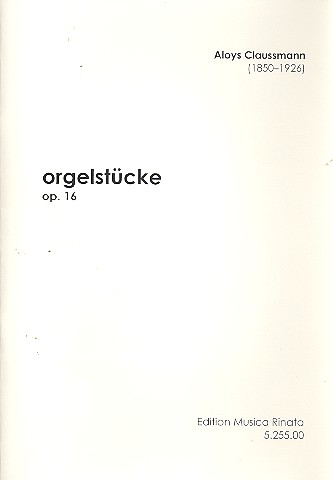 Vorderes Coverbild 3 Orgelstücke op.16