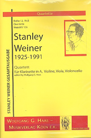 Vorderes Coverbild Quartett WeinWV156 für Klarinette in A,