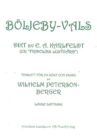 Vorderes Coverbild Böljeby-Vals für Gesang und Klavier