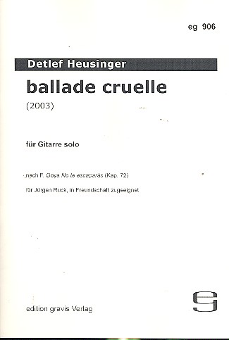 Vorderes Coverbild Ballade cruelle