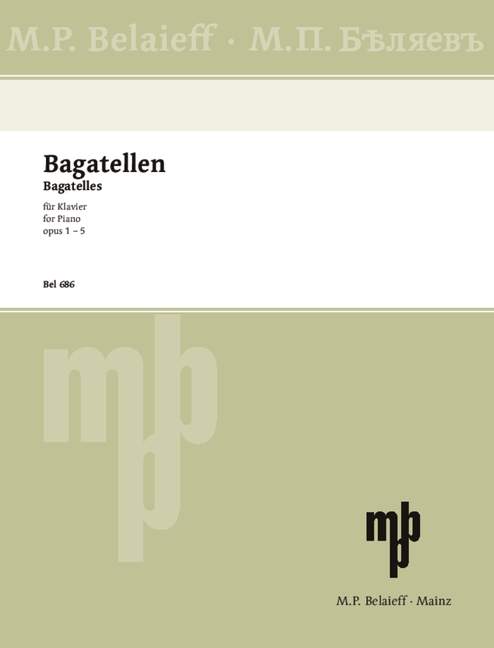 Vorderes Coverbild Bagatellen op.1 - op.5