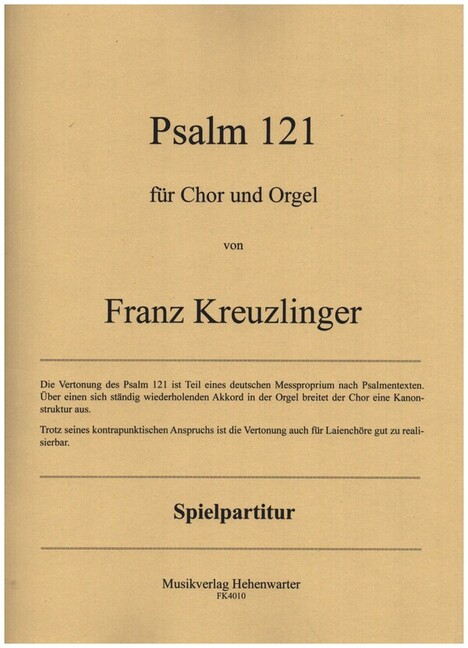 Vorderes Coverbild Psalm 121