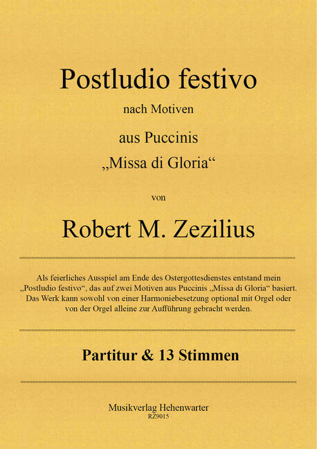 Vorderes Coverbild Postludio festivo